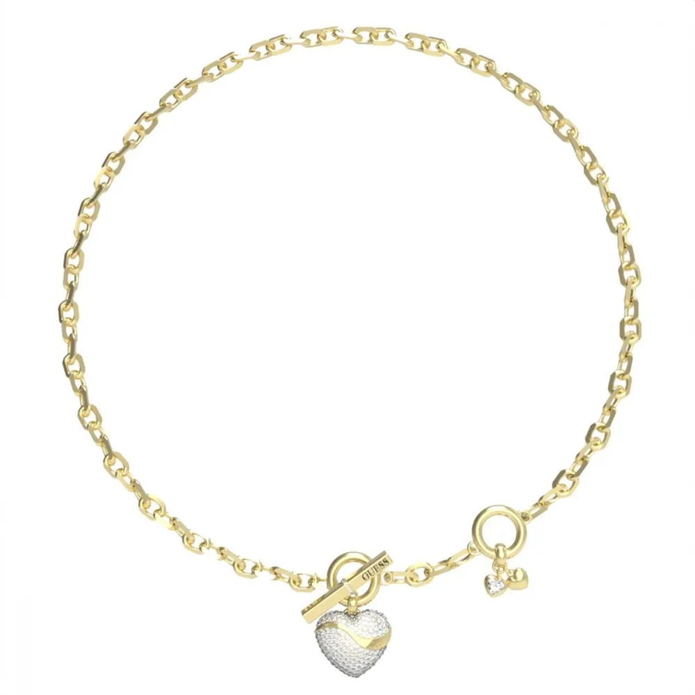 Guess In My Heart Gold Necklace